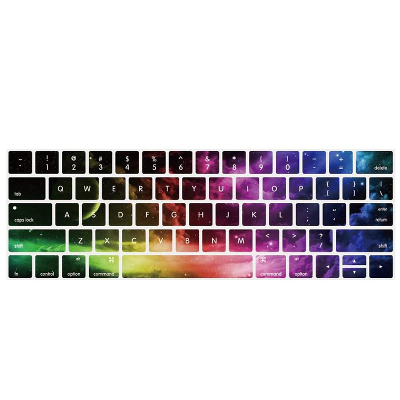 Funut Compatible with MacBook Pro Keyboard Cover Touch Bar 13 inch Silicone Keyboard Skin and 15 inch Premium Ultra Thin TPU 2019-2016 (Model A2159 A1989 A1990 A1706 A1707) Skin Protector - Nebula - Image 1